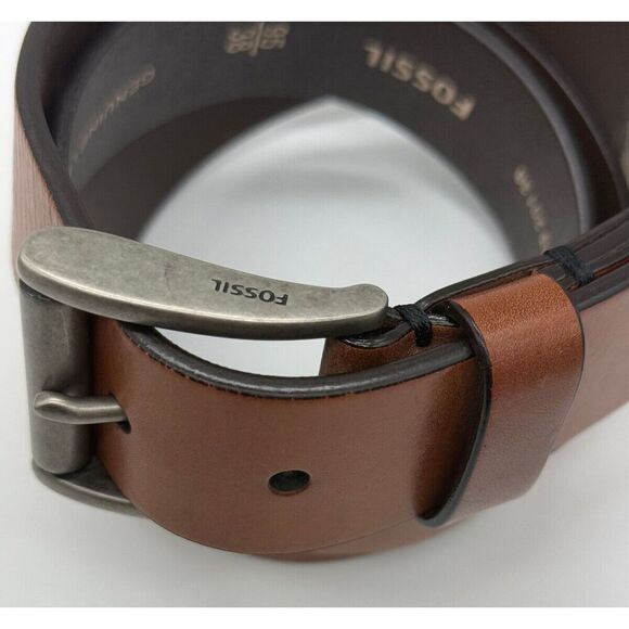 Men's Genuine Leather Fossil Belt Light Brown 38" Long‎ No Cracking - Picture 2 of 7